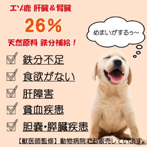 画像3: 【獣医師監修】犬用 腎臓・肝臓入り えぞ鹿肉ジャーキー 50g 鉄分豊富 貧血予防【ネコポス送料無料】【犬用 おやつ 無添加】