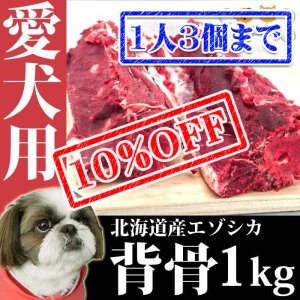 画像1: 【先着/数量限定】犬用 エゾ鹿 背骨4本 (約1kg)   生食OK！