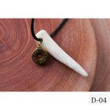 鹿角尖端銃弾　ネックレス　手作り1点もの　【ネコポス送料無料】[D-04]