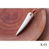 鹿角尖端銃弾　ネックレス　手作り1点もの　【ネコポス送料無料】[K-01]