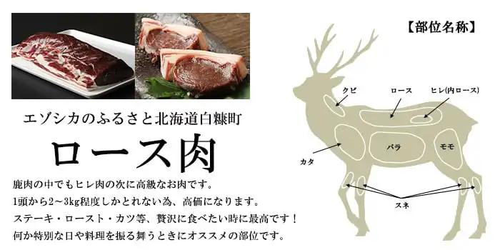 鹿肉ロースステーキ