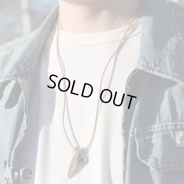 画像2: 鹿角尖端銃弾　ネックレス　手作り1点もの　【ネコポス送料無料】[D-05] (2)