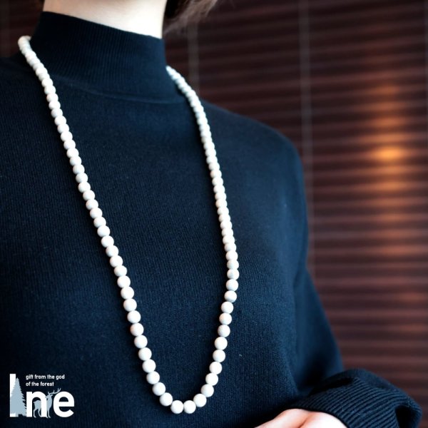 画像2: 鹿角パール　ネックレス　大　【ネコポス送料無料】[NS-02] (2)